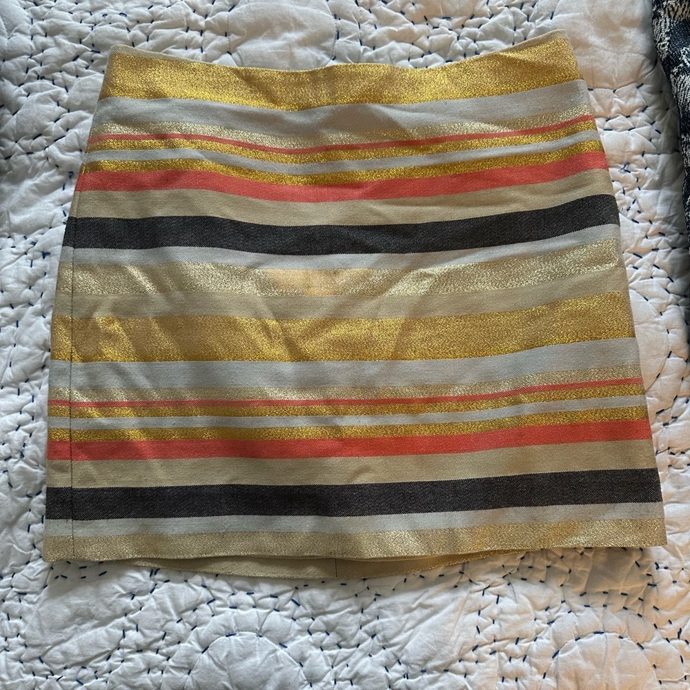 J crew gold threading skirt size 0
